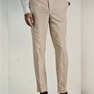Joseph Abboud Heritage Leomaster 100% Linen Dress Pants Size 52 Raw Hem NWT